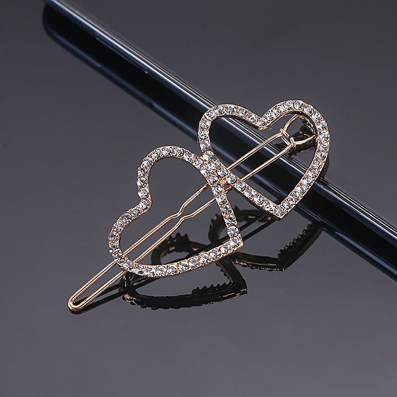 Wholesale Pentagram Rhinestone Hair Clips